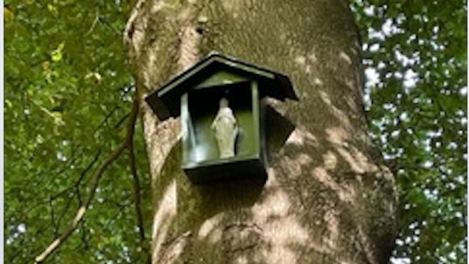 Une statue de la vierge volée dans la forêt de Crécy en Ponthieu réapparait ce mardi !