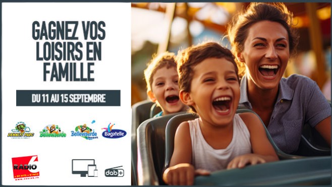 Gagnez vos Pass Famille pour les parcs d'attractions autour de chez vous.