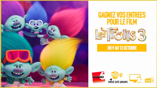 Gagnez vos billets pour l'avant première du film LES TROLLS 3 au Pathé Cité Europe
