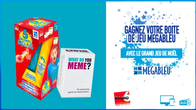 Grand jeu de noël - Gagnez votre boite de jeu Mégableu en écoutant Radio 6
