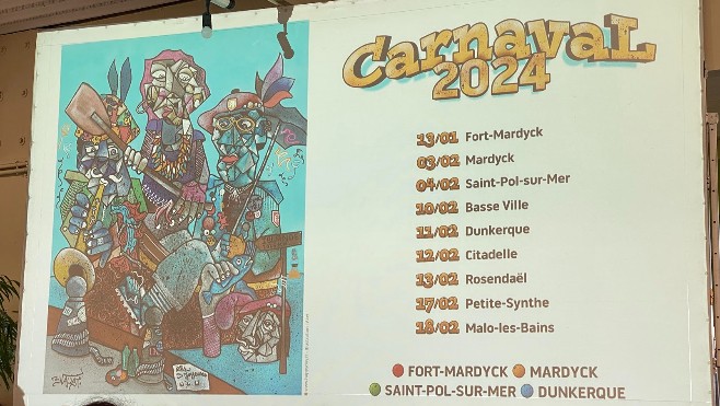 L'affiche du Carnaval de Dunkerque 2024, réalisée par Aket, dévoilée ! 
