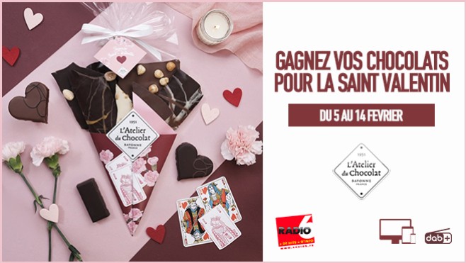 St Valentin - Gagnez votre coffret de chocolats avec l'atelier du chocolat de Calais - Un cadeau livré directement chez vous ! 