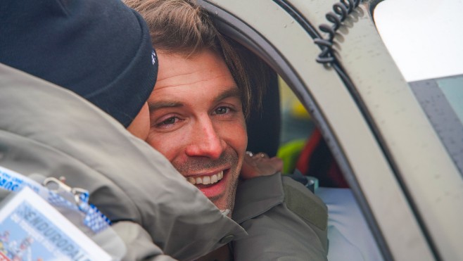 Premier pilote paraplégique à participer à l'Enduropale, Axel Allétru, arrive deuxième du holeshot