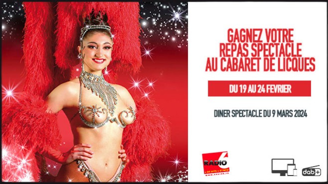 Gagnez 2 invitations pour le Cabaret de Licques le 9 mars en soirée.