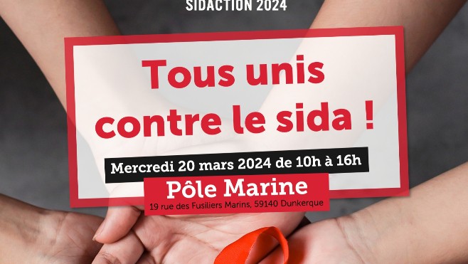 A Dunkerque, l'hôpital Alexandra Lepève se mobilise pour le SIDACTION.