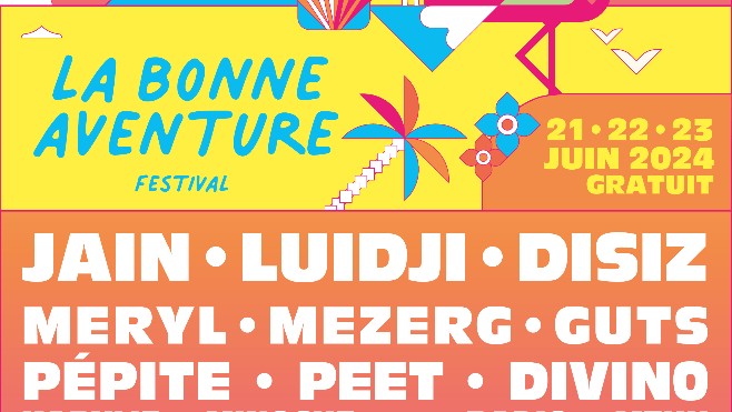 Jain, Disiz, Luidji, Meryl, Mezerg et Pepite, têtes d'affiche du festival La Bonne Aventure en juin prochain à Dunkerque.