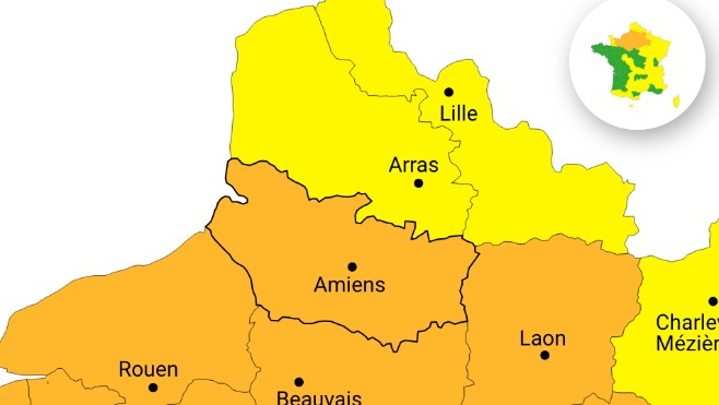 Vigilance orages cette nuit pour la Somme, le Pas-de-Calais et le Nord.