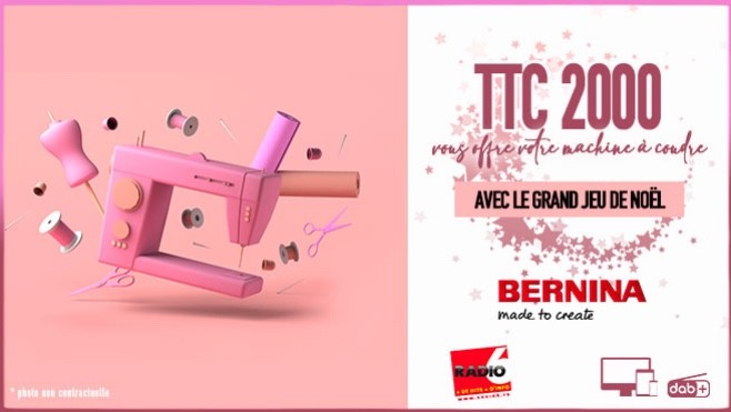 Grand jeu de noël - La mère noël de TTC 2000 vous offre sa machine à coudre Bernina d'une valeur de 230€