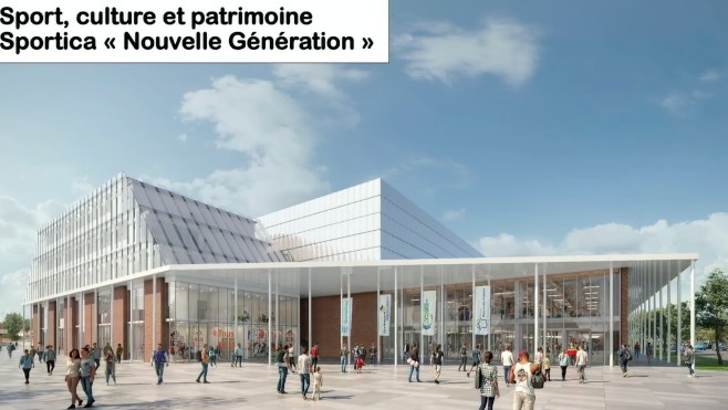 Gravelines : le maire Bertrand Ringot a présenté la façade du nouveau Sportica lors des vœux...