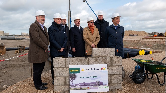 Dunkerque: Ziegler France a posé la première pierre de sa future agence multimodale