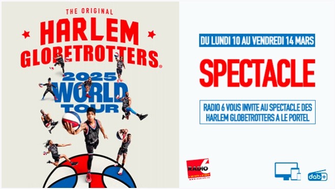 Jouez avec Radio 6 et gagnez vos billets pour le show des Harlem Globetrotters au chaudron de Le Portel