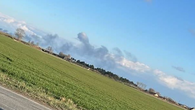 Socx: un hangar agricole en proie à un incendie