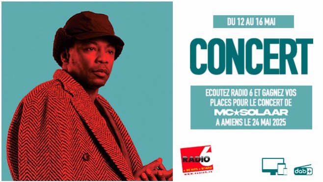 Jouez avec Radio6.fr et gagnez vos places pour le concert de MC SOLAAR à Amiens le 24 mai