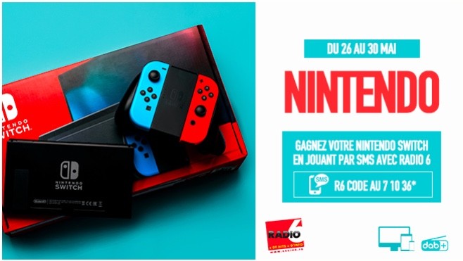 Radio 6 vous offre une console de jeux NINTENDO SWITCH