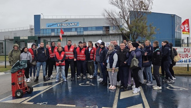 Boulogne: leur usine en vente, les salariés de Capitaine Houat ont manifesté ce jeudi matin