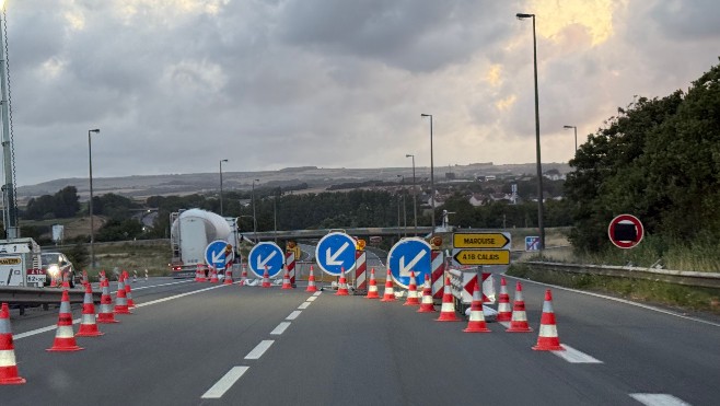 L'A16 de nouveau en travaux entre Calais et Boulgne jusqu'à samedi