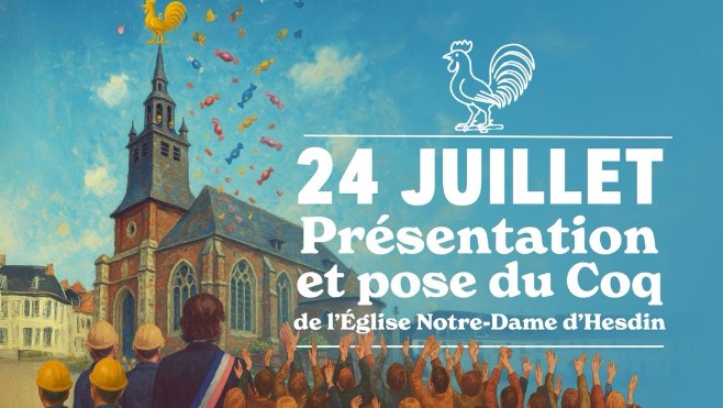Le clocher de l'Eglise d’Hesdin-la-Forêt va retrouver son coq ! 