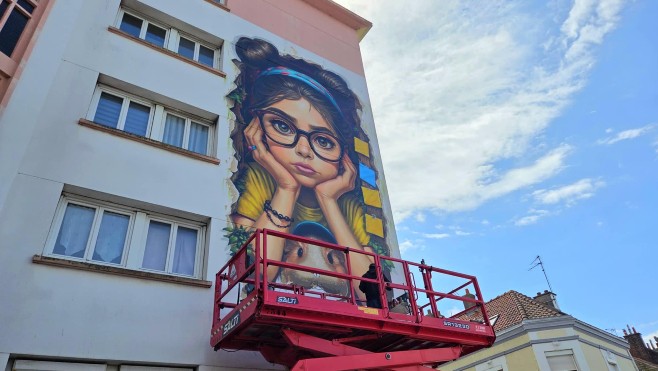 Street Art à Calais: Braga Last One a terminé son oeuvre rue des Salines, le festival se poursuit