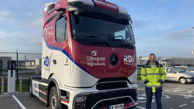 Marck : la société RDV Transports investit dans un camion électrique et prend le virage de la transition énergétique.