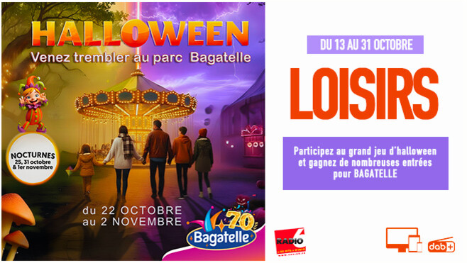 Jeu d'Halloween - Gagnez vos places pour Bagatelle