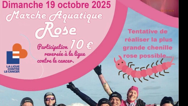 A Fort-Mahon-Plage : participez à la plus longue chenille rose dans l'eau pour Octobre rose...