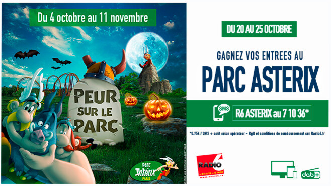 JEU SMS - Gagnez vos entrées au Parc Astérix et profitez de PEUR SUR LE PARC
