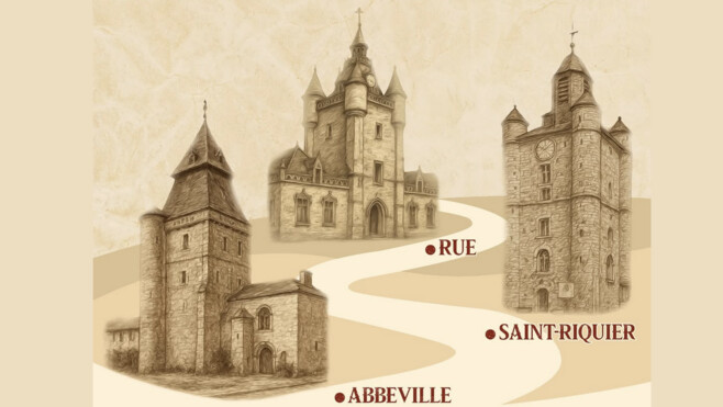 Une trés belle expo sur les Beffrois à découvrir à la Chapelle du Carmel à Abbeville 
