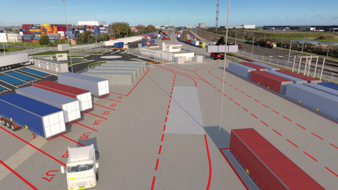 Dunkerque : la première pierre du terminal de ferroutage est posée, un projet à 25 millions d’euros