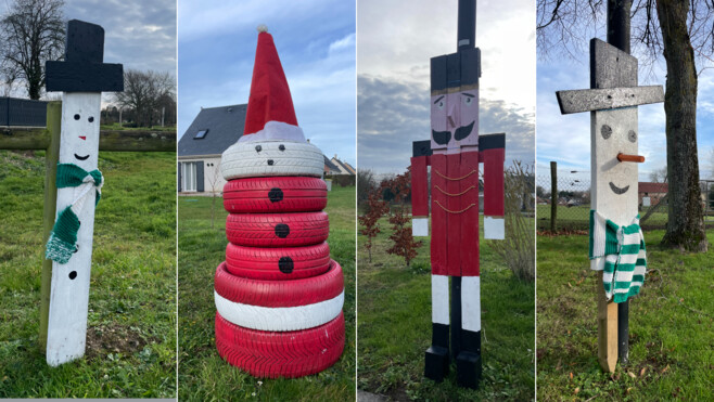 À Ochancourt, une décoration de Noël 100 % récup’ qui étonne et séduit