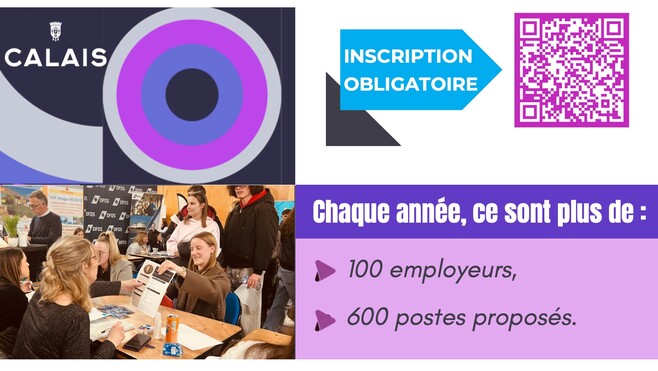 Forum Jobs 2026 à Calais : 600 postes à pourvoir, 100 employeurs réunis mercredi... 