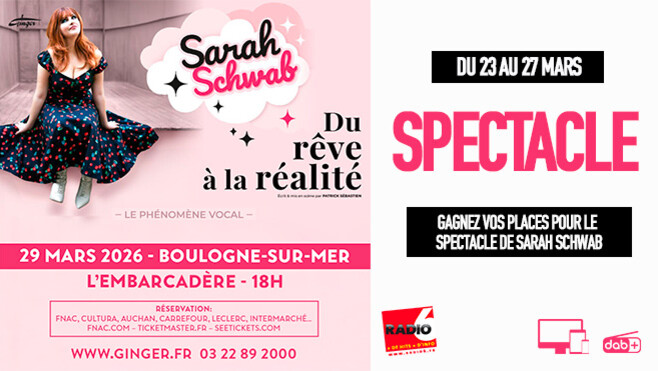 Gagnez vos invitations pour Sarah Schwab à Boulogne sur mer