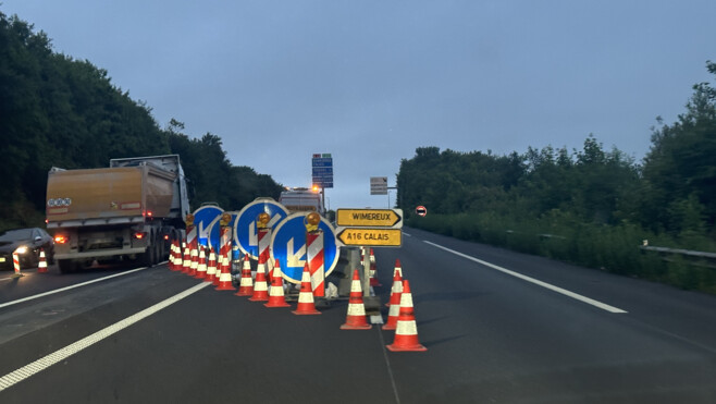 A16: près de 20 bretelles fermées la semaine prochaine entre Wimille et Saint-Folquin. 