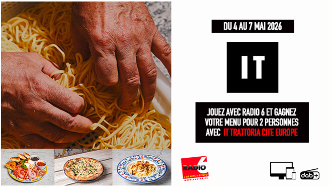 Radio 6 vous offre votre repas pour 2 chez IT TRATTORIA à la Cité Europe