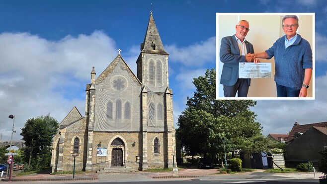 Wimereux: l'association des Amis de l'Eglise remet 120 000 euros pour la rénovation, réouverture espérée en 2028 !