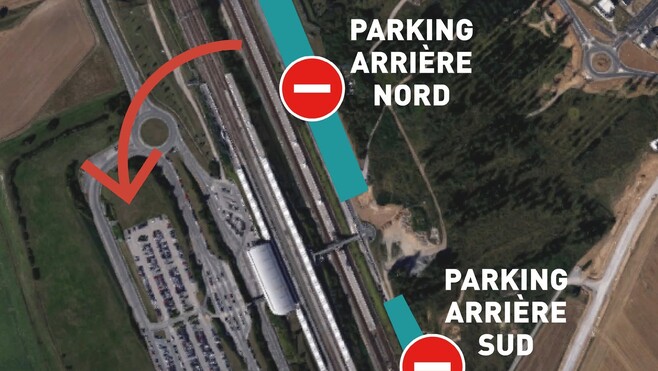 Gare TGV Calais-Fréthun : les parkings arrière ferment pour plusieurs mois, ce qui va changer pour les usagers