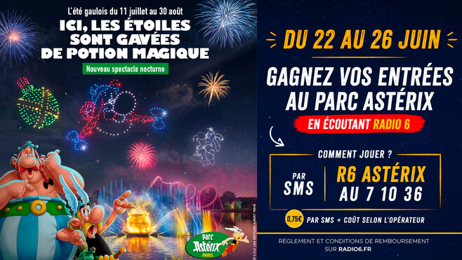 Jouez avec Radio 6 par SMS et gagnez vos entrées au Parc Astérix 