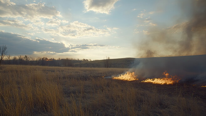 Feu de champ à Beussent : une presse à ballots s'embrase, deux hectares ravagés par les flammes