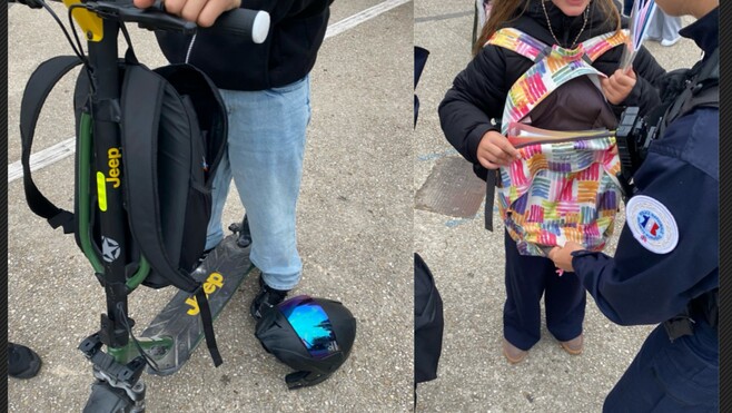 À Calais, les sacs et les trottinettes contrôlés près des établissements scolaires depuis la rentrée…