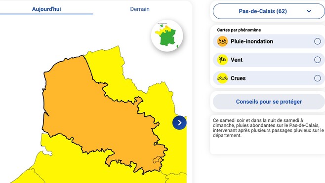 Pas-de-Calais : de nouvelles pluies importantes, vigilance orange dès 20 heures