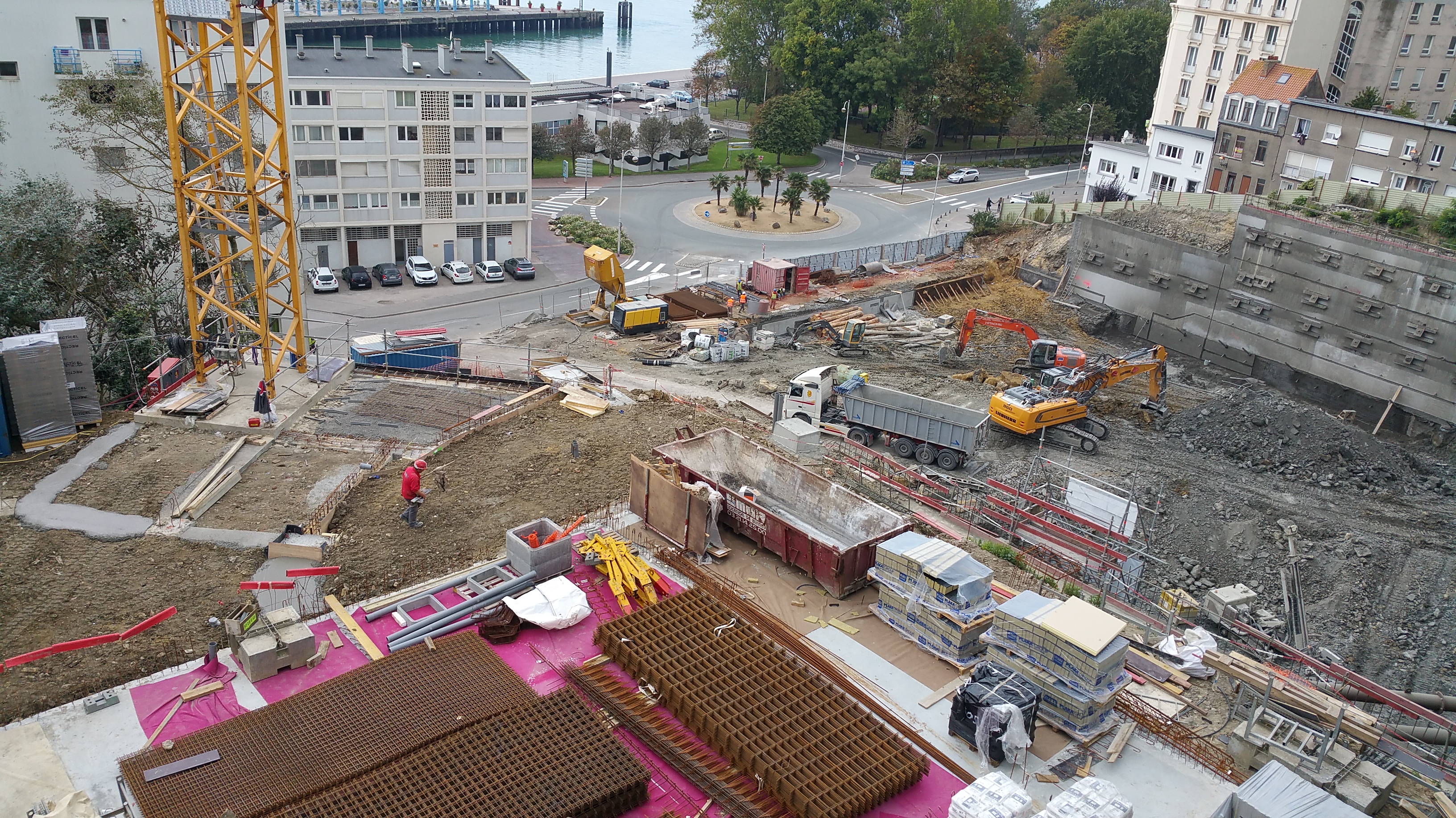 Boulogne sur mer : visite du gigantesque chantier des terrasses de la falaise. 