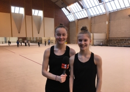 2 calaisiennes championnes de France de gymnastique rythmique.