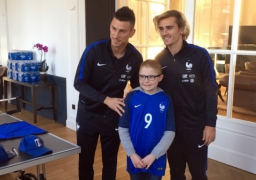 Lenny, atteint de la leucémie a rencontré les Bleus.