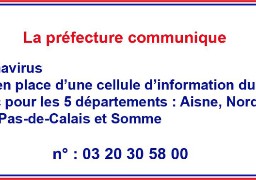 Coronavirus : une cellule d'information du public en Hauts de France !