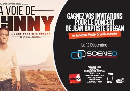 Radio 6 vous offre vos invitations pour le concert de Jean Baptiste Guegan - La voix de Johnny - au Scénéo de Longuenesse le 12 Décembre