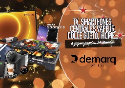 GRAND JEU DE NOËL - Gagnez TV, Smartphone, cafetière, centrale vapeur, appareil Apple et bien plus encore avec Démarq Online et son drive à Boulogne Sur Mer