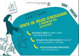 Achetez un vélo d'occasion à la boutique éphémère ce week-end !