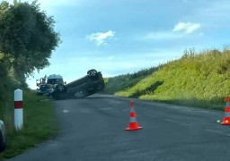 Spectaculaire accident de la route à Wierre-Effroy
