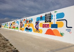 Une œuvre de street art sur le mur d’enceinte de la centrale de Gravelines