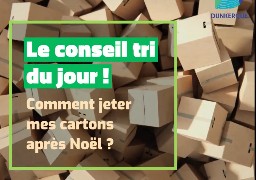 Dunkerque: après les fêtes, des collectes spéciales pour les cartons volumineux 
