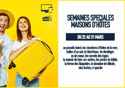 Gagnez votre nuitée dans une chambre d'hôtes de la région